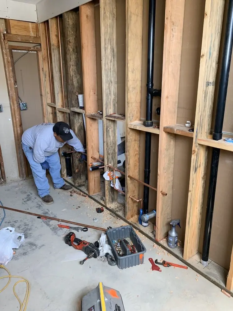 Commercial rough-in plumbing for Gas Line Repair in Delano